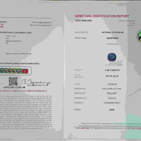3.49 Ct. Blue Sapphire from Thailand Scan Report