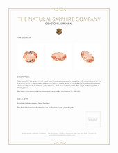 1.02 Ct. Padparadscha Sapphire from Madagascar Appraisal