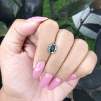 1.65 Ct. Bluish Green Sapphire from Madagascar Life Style