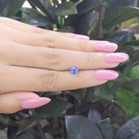 0.77 Ct. Blue Sapphire from Tanzania Life Style