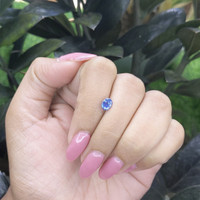 0.77 Ct. Blue Sapphire from Tanzania Life Style