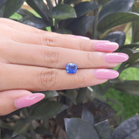 2.41 Ct. Blue Sapphire from Tanzania Life Style