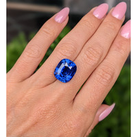 15.09 Ct. Blue Sapphire from Madagascar Life Style