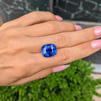 15.09 Ct. Blue Sapphire from Madagascar Life Style