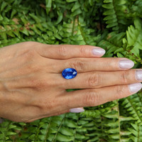 10.11 Ct. Blue Sapphire from Madagascar Life Style