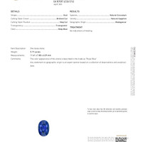 5.19 Ct. Blue Sapphire from Madagascar Scan Report