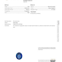5.04 Ct. Blue Sapphire from Ceylon (Sri Lanka) Scan Report