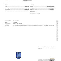 4.03 Ct. Blue Sapphire from Madagascar Scan Report