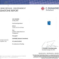 8.53 Ct. Blue Sapphire from Ceylon (Sri Lanka) Scan Report