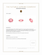 2.84 Ct. Padparadscha Sapphire from Madagascar Appraisal