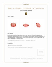 1.44 Ct. Padparadscha Sapphire from Ceylon (Sri Lanka) Appraisal