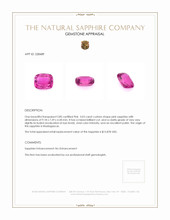 3.03 Ct. Pink Sapphire from Madagascar Appraisal