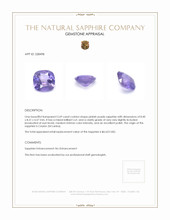 2.69 Ct. Pinkish Purple Sapphire from Ceylon (Sri Lanka) Appraisal