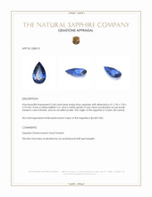 2.68 Ct. Blue Sapphire from Ceylon (Sri Lanka) Appraisal