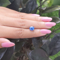 2.55 Ct. Blue Sapphire from Madagascar Life Style