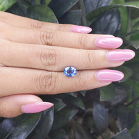 2.56 Ct. Blue Sapphire from Madagascar Life Style