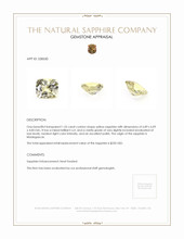 1.55 Ct. Yellow Sapphire from Madagascar Appraisal