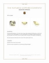 1.55 Ct. Yellow Sapphire from Madagascar Appraisal