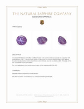 3.26 Ct. Purple Star Sapphire from Ceylon (Sri Lanka) Appraisal