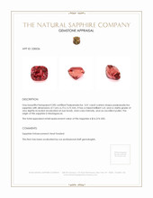 3.01 Ct. Padparadscha Sapphire from Madagascar Appraisal