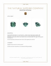 1.61 Ct. Bluish Green Sapphire from Madagascar Appraisal
