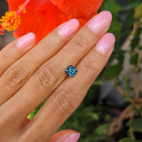 1.61 Ct. Bluish Green Sapphire from Madagascar Life Style