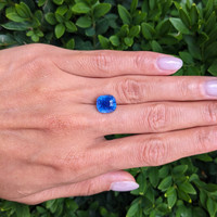 6.06 Ct. Blue Sapphire from Madagascar Life Style