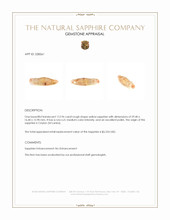 112.96 Ct. Yellow Rough Sapphire from Ceylon (Sri Lanka) Appraisal