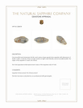 68.38 Ct. Greyish Blue Rough Sapphire from Ceylon (Sri Lanka) Appraisal