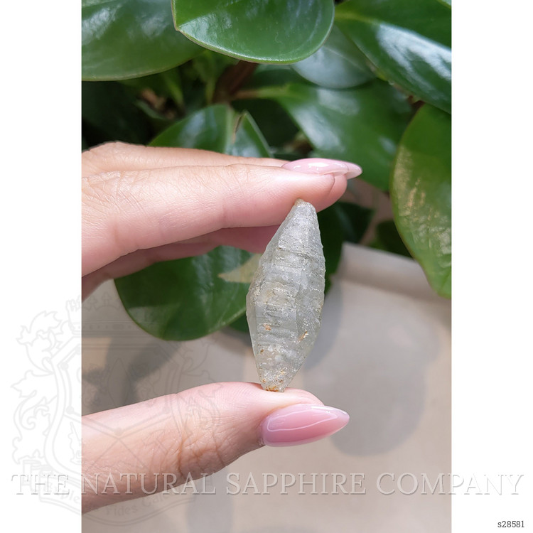 61.99 Ct. Bluish Grey Sapphire Crystal from Ceylon (Sri Lanka)