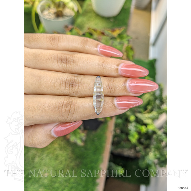 8.48 Ct. Bluish Grey Sapphire Crystal from Ceylon (Sri Lanka)