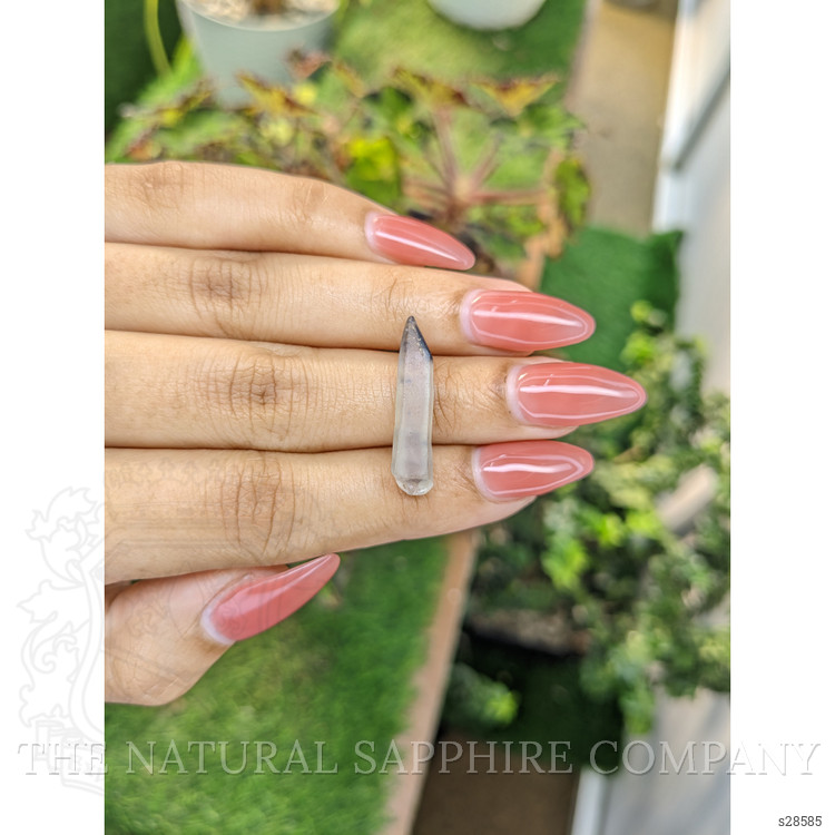 6.91 Ct. Bluish Grey Sapphire Crystal from Ceylon (Sri Lanka)