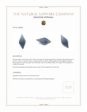 19.00 Ct. Greyish Blue Sapphire Crystal from Ceylon (Sri Lanka) Appraisal