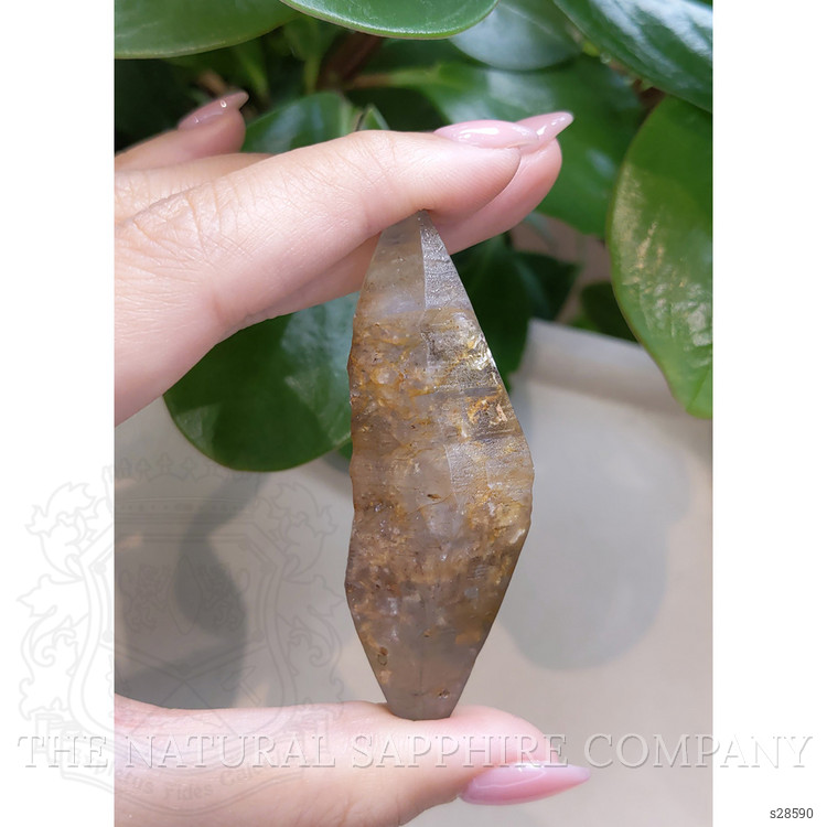 308.78 Ct. Yellowish Brown Rough Sapphire Crystal from Ceylon (Sri Lanka)