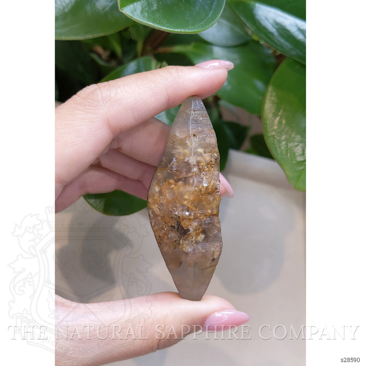 308.78 Ct. Yellowish Brown Rough Sapphire Crystal from Ceylon (Sri Lanka)