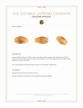 105.02 Ct. Yellow Rough Sapphire from Ceylon (Sri Lanka) Appraisal