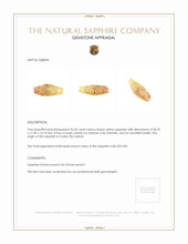 96.03 Ct. Yellow Rough Sapphire Crystal from Ceylon (Sri Lanka) Appraisal