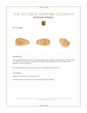 57.31 Ct. Yellow Rough Sapphire from Ceylon (Sri Lanka) Appraisal