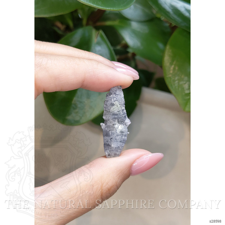 44.19 Ct. Greyish Blue Sapphire Crystal from Ceylon (Sri Lanka)