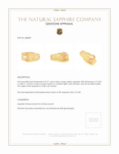 35.27 Ct. Yellow Rough Sapphire from Ceylon (Sri Lanka) Appraisal
