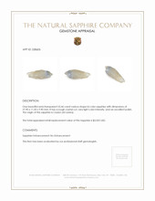 25.46 Ct. Bi Color Sapphire Crystal from Ceylon (Sri Lanka) Appraisal