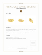 18.06 Ct. Yellow Rough Sapphire from Ceylon (Sri Lanka) Appraisal