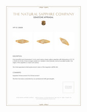 16.64 Ct. Yellow Sapphire Crystal from Ceylon (Sri Lanka) Appraisal