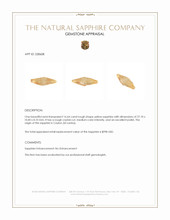 16.64 Ct. Yellow Rough Sapphire from Ceylon (Sri Lanka) Appraisal