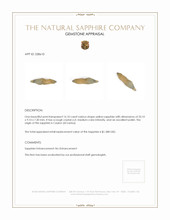 16.10 Ct. Yellow Sapphire Crystal from Ceylon (Sri Lanka) Appraisal