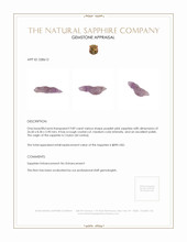 9.89 Ct. Purplish Pink Sapphire Crystal from Ceylon (Sri Lanka) Appraisal