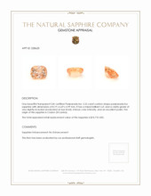 2.52 Ct. Padparadscha Sapphire from Ceylon (Sri Lanka) Appraisal