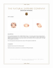 1.24 Ct. Padparadscha Sapphire from East Africa Appraisal