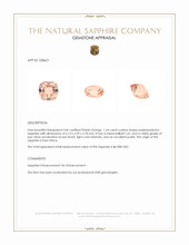 1.24 Ct. Padparadscha Sapphire from East Africa Appraisal