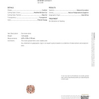 1.24 Ct. Padparadscha Sapphire from East Africa Scan Report